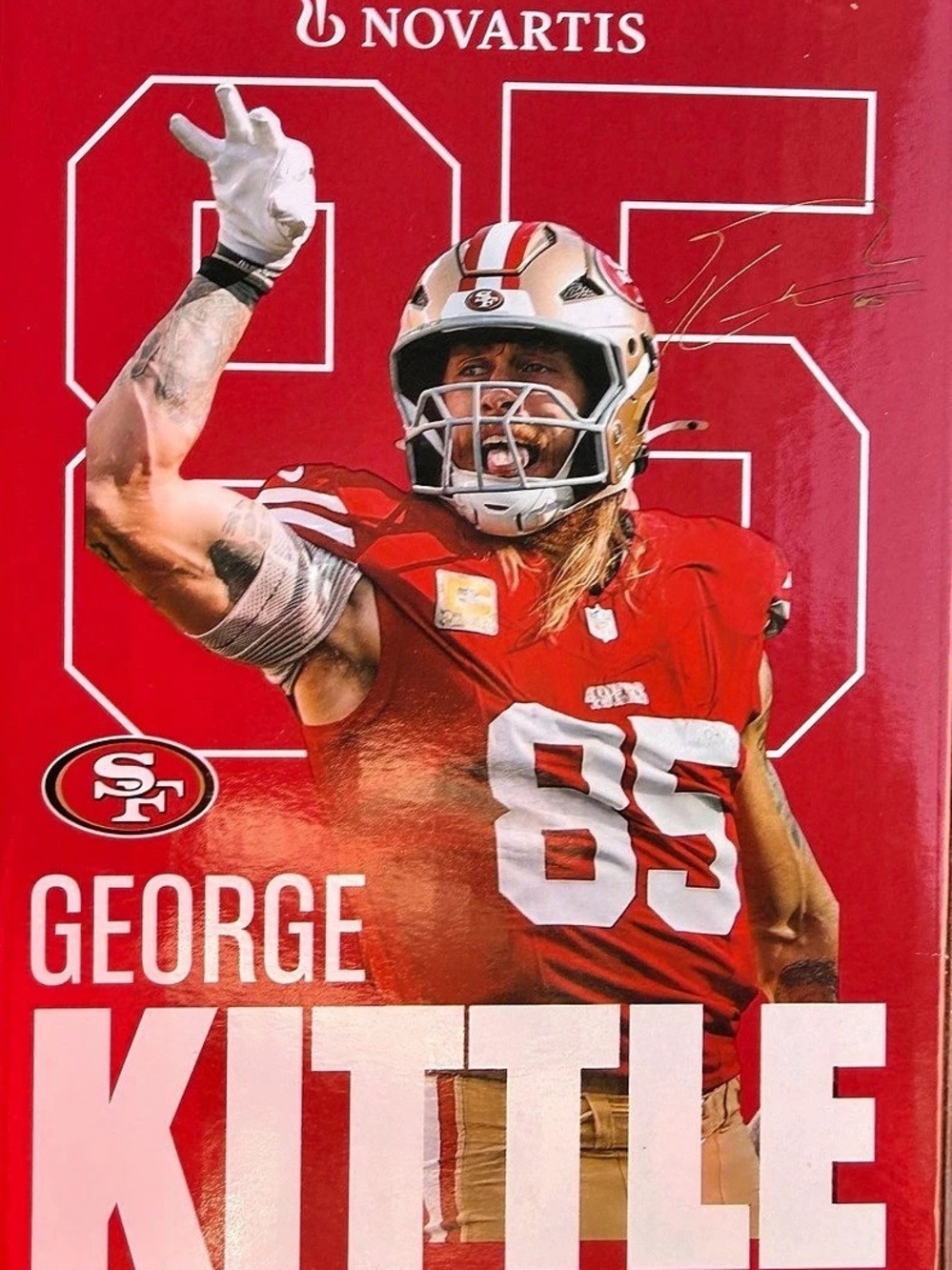 Novartis George Kittle Limited Edition Bobblehead 49ers Bobblehead Decor NWT